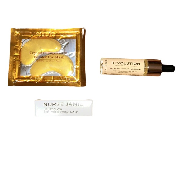 Revolution Other - Skincare Bundle Collagen Gold Eye Mask + Revolution Oil + Nurse Jamie Mask NEW